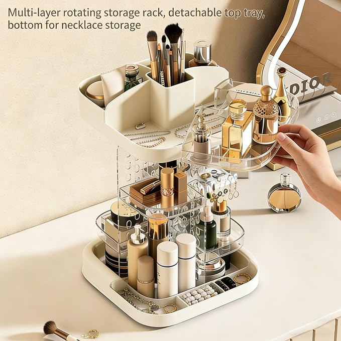 360 Spinning Rotating Makeup Organizer - Image 3