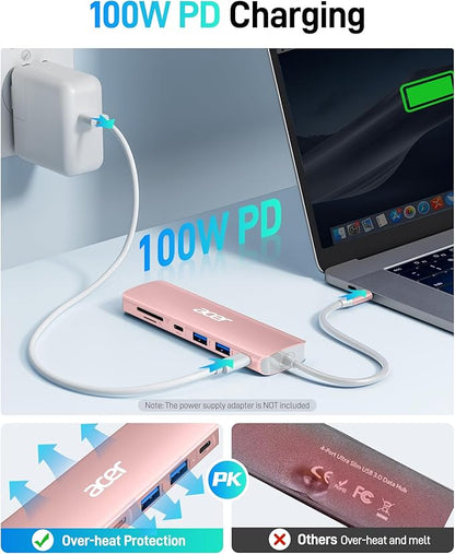 Acer USB C Hub, 7 in 1 USB-C to HDMI Multi-Port Adapter, 2 USBA 3.1 GEN1 and - Image 3