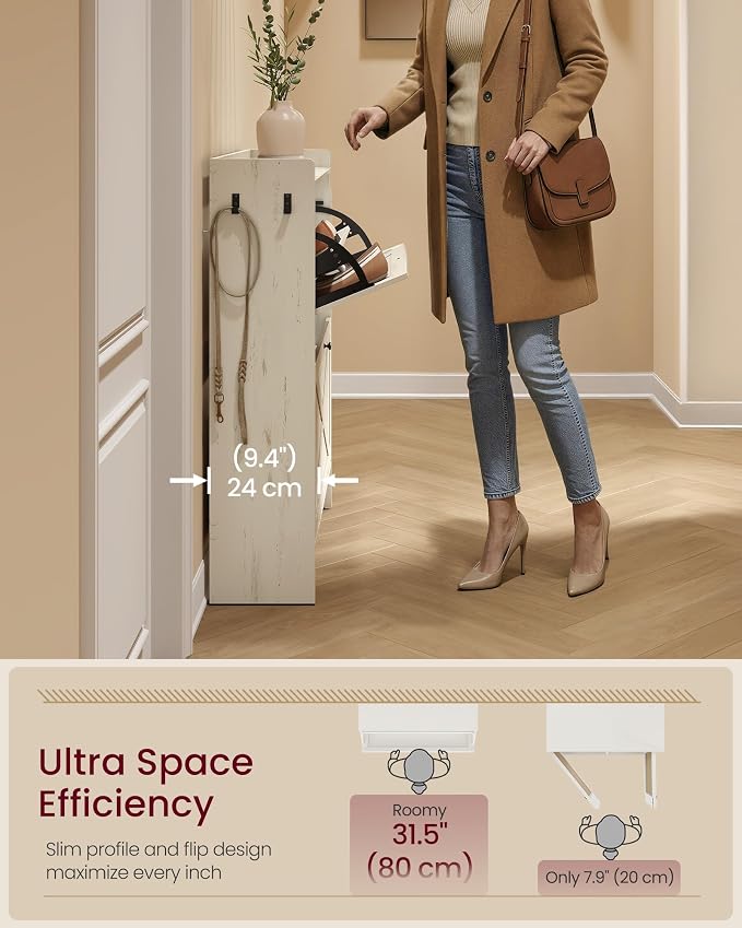VASAGLE Shoe Storage Cabinet Organizer - Image 4