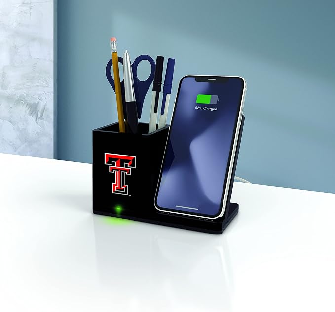 SOAR NCAA Unisex Cell Phone Wireless Charging Stand and Desktop Organizer - Image 2