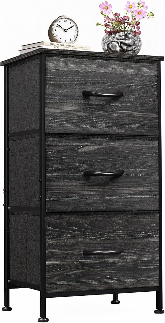 WLIVE Small Dresser Nightstand for Bedroom, 3 Drawers, Compact nightstand by WLIVE