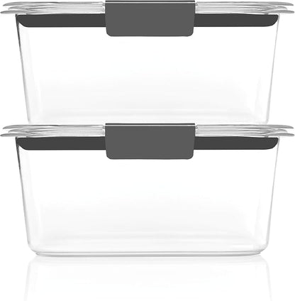 Rubbermaid Brilliance BPA-Free Food Storage Containers, Medium Deep, 4.7 Cup - Image 2