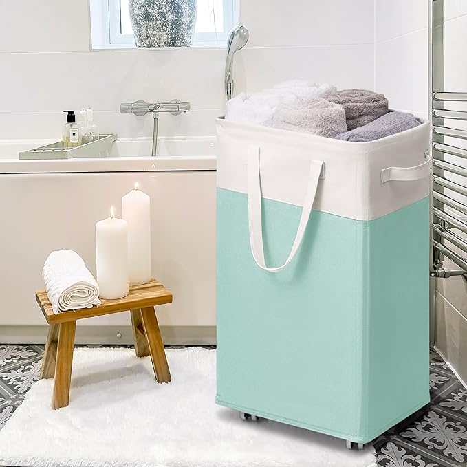 Goodpick Laundry Basket with Wheels, 75L Laundry Hamper with Wheels, Large - Image 7