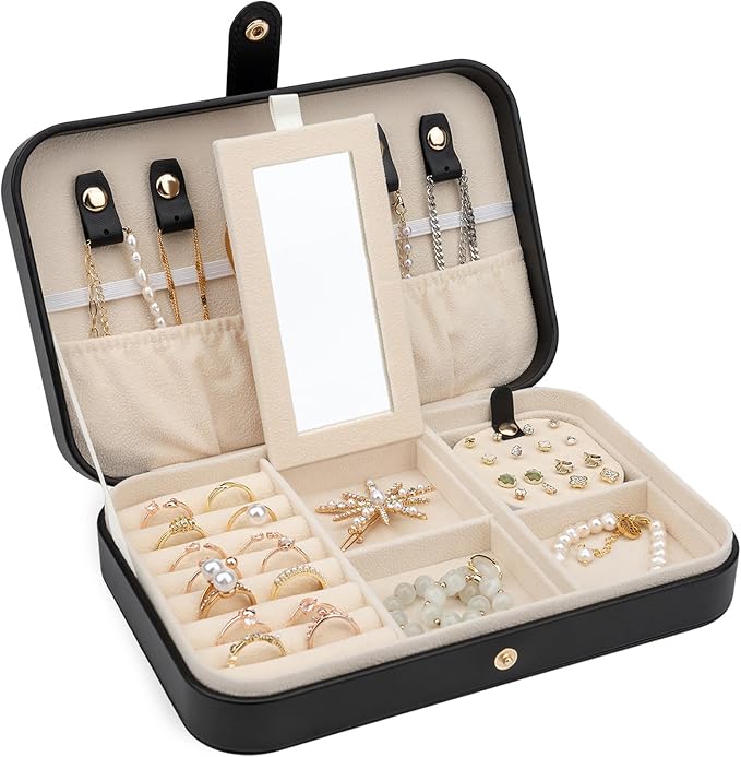 Small Jewelry Box, Travel Jewelry Case Portable Jewelry Boxes by V-LafuyJewelryBox