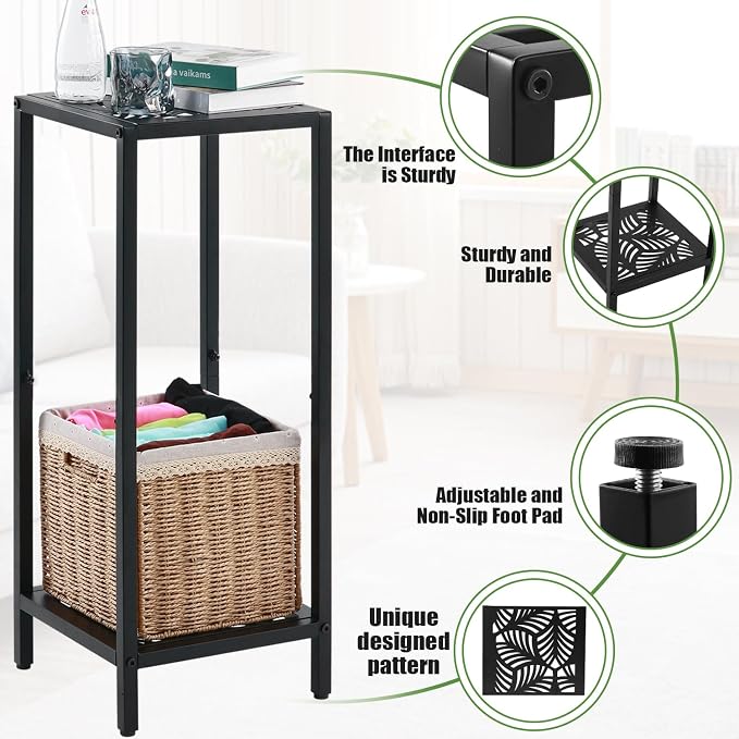 Party Zealot 2 Packs of 2-Tier Tall Metal Square Plant Stand 31” Heavy-Duty - Image 4