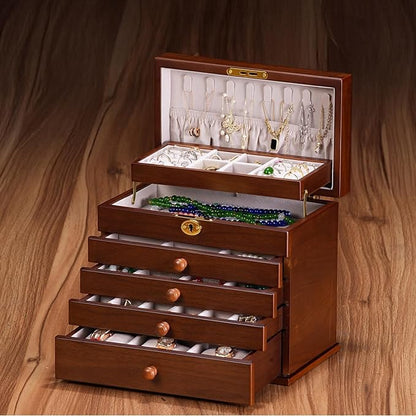 Vintage Wooden Jewelry Box - Image 8