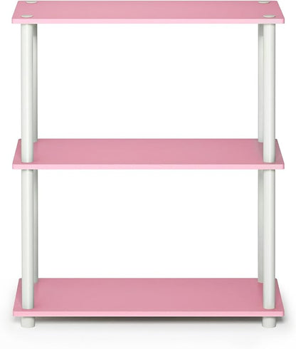 Furinno TURN-N-TUBE Storage Shelves, 3-Tier Book Shelf, Corner Shelf, Toolless - Image 4