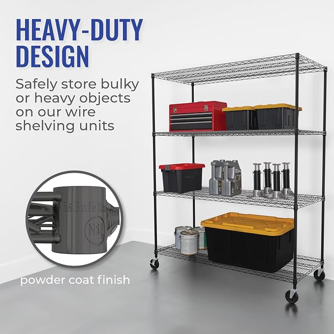 SafeRacks - NSF Certified Storage Shelves, Heavy Duty Steel Wire Unit - Image 6