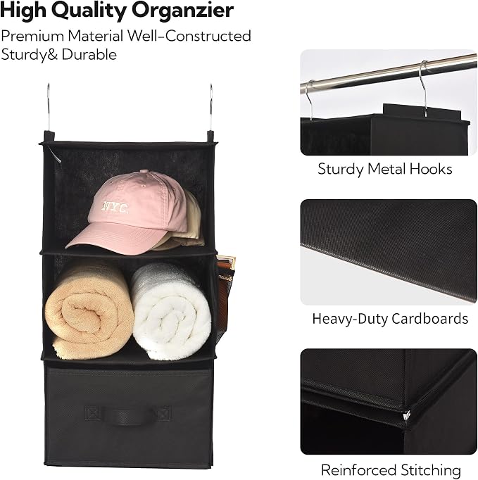 GRANNY SAYS 6-Shelf Hanging Closet Organizers and Storage, Separable to 2 Pack - Image 6