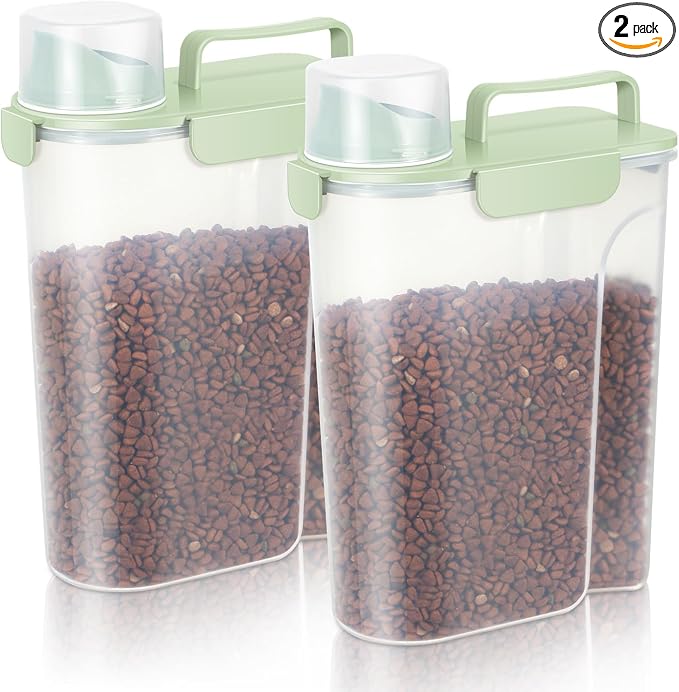 5Lbs /6Qt/5L Airtight Cat Dog Food Storage Container by LEAWALK
