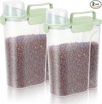 5Lbs /6Qt/5L Airtight Cat Dog Food Storage Container by LEAWALK