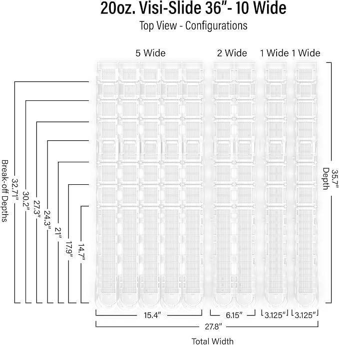 Display Technologies Visi-Slide Gravity Fed Extended Organizer - Image 5
