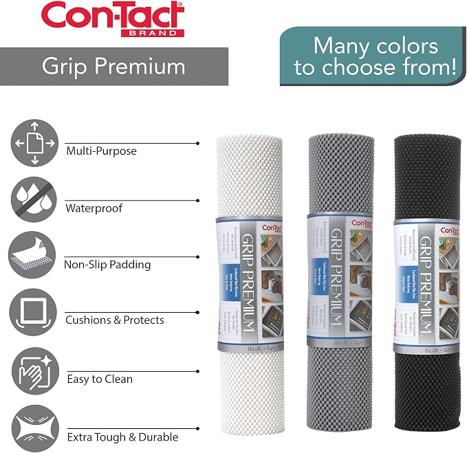 Con-Tact Brand Grip Premium Solid Shelf Liner, Thick and Non-Adhesive Drawer - Image 4