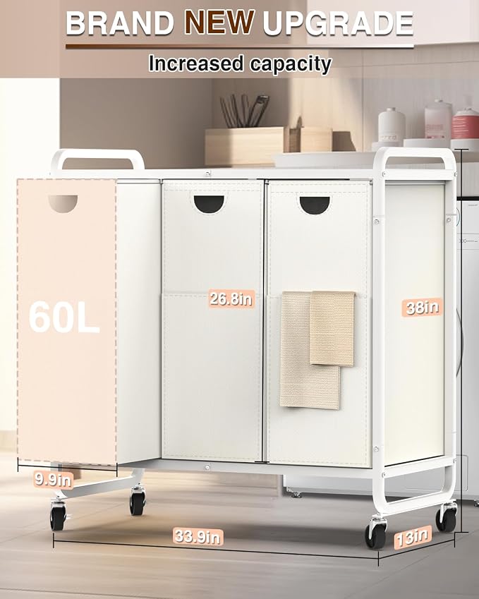 Laundry Sorter 3 Section, Laundry Basket - Image 6