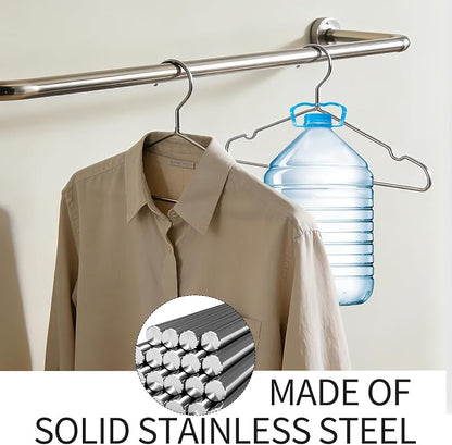 40 Pack Metal Wire Coat Hangers, 16.5 Inch Heavy Duty Stainless Steel Clothes - Image 4