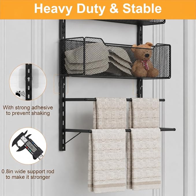 VyGrow Over The Door Towel Rack - Image 6
