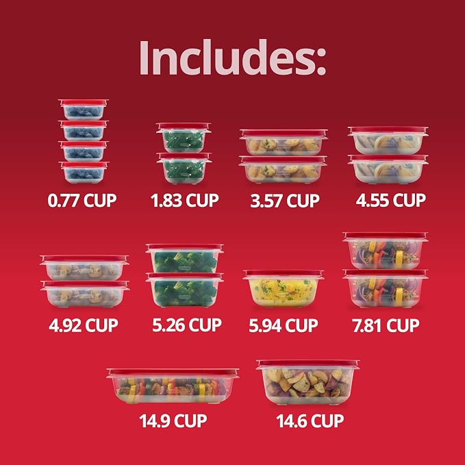Rubbermaid EasyStore Containers, 38-Piece Set, Food Storage Containers - Image 6