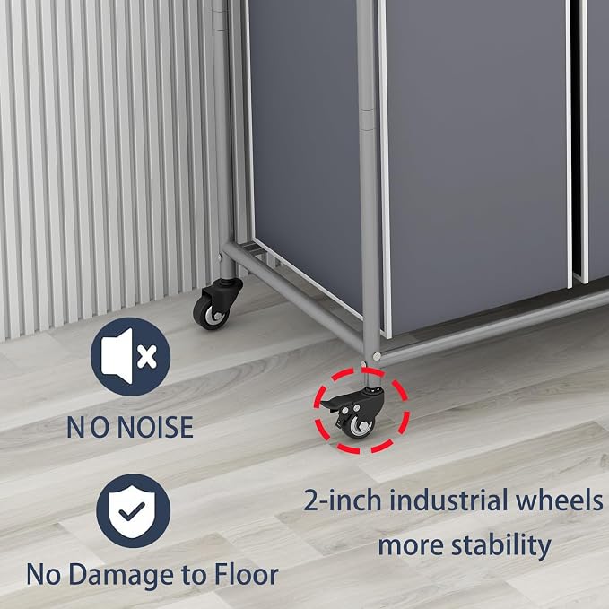 Laundry Sorter 4 Section Hamper Sorter - Image 6