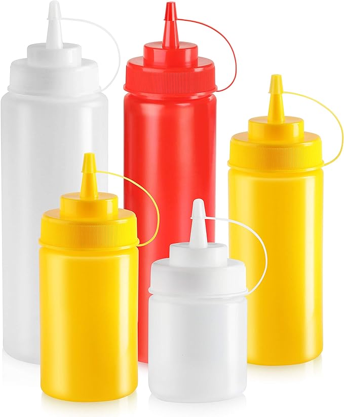 New Star Foodservice Squeeze Bottles, Wide Mouth, 32 oz - Image 3