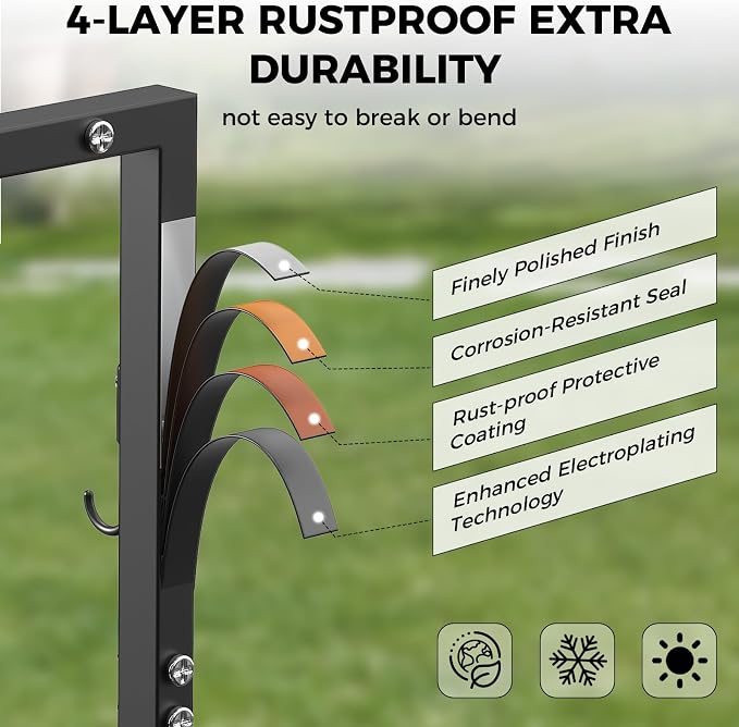 Garden Hose Holder Holds 2 * 160Ft Hoses, Heavy-Duty Freestanding Water Hose - Image 6