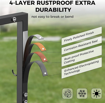 Garden Hose Holder Holds 2 * 160Ft Hoses, Heavy-Duty Freestanding Water Hose - Image 6