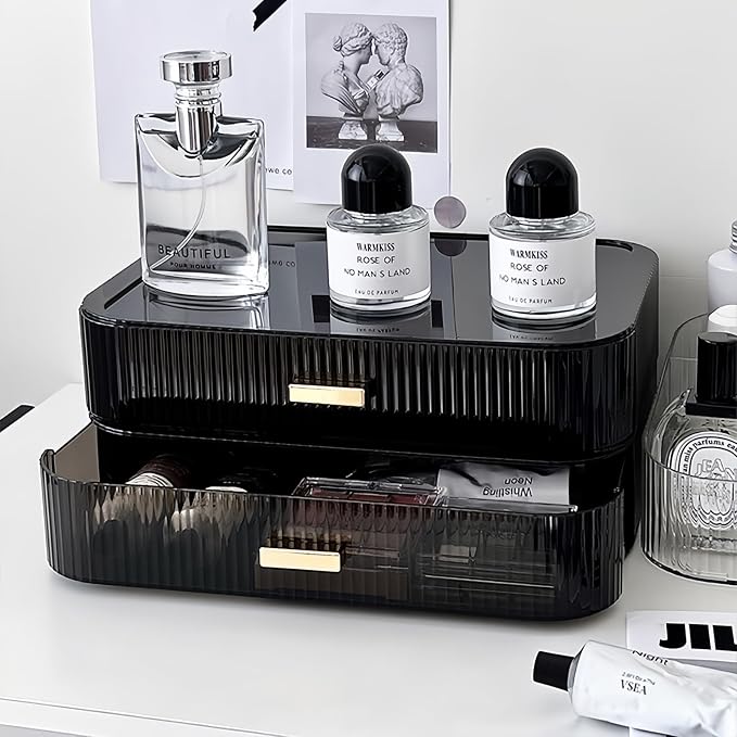 2 Pack Stackable Makeup Organizer - Image 4