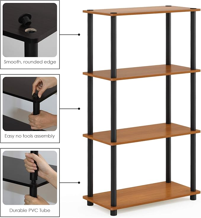 Furinno Turn-N-Tube 4-Tier Multipurpose Shelf Display Rack - Image 8