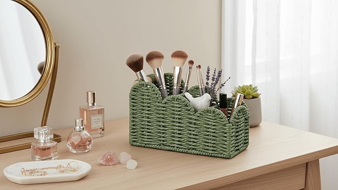 CubesLand Scalloped TV Remote Control Holder Bedside Candy Organizer, Office - Image 3