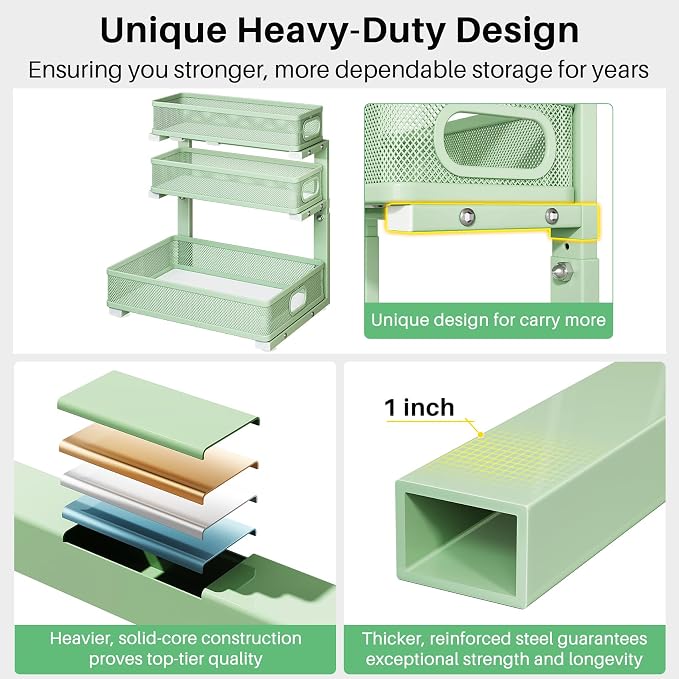 Kitstorack Under Sink Organizer, Slide out Storage Drawer Rack - Image 6