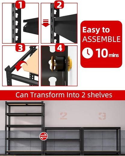 PrimeZone 35.5" x 12" x 72" Heavy Duty Storage Shelves - Image 9