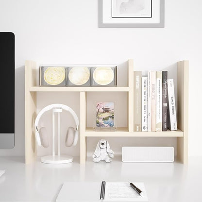 Jerry & Maggie Desktop Organizer Office Storage Rack Adjustable Wood Display - Image 7