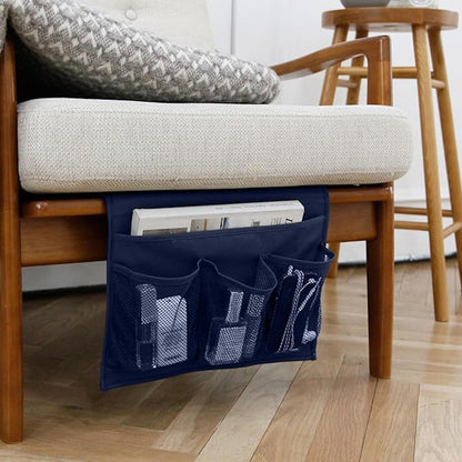 Bedside Storage Organizer with 4 Pockets, Bedside Caddy, Remote Control Holder - Image 7