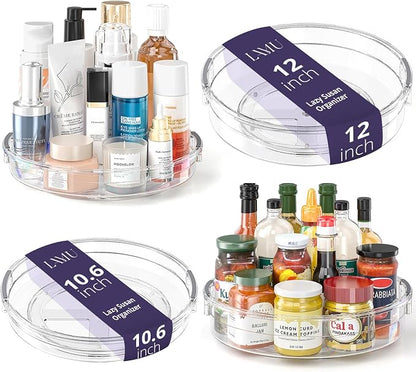 LAMU 4 Pack Lazy Susan Organizer, Refrigerator, Table Top, Pantry Organizers by YourHome-OrganizationHelper