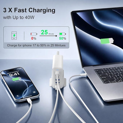 165W GaN USB C Charging Station, 6 Port Desktop Charger - Image 3