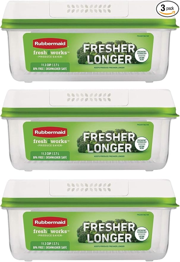 Rubbermaid FreshWorks Produce Saver, Large Storage Containers by Unknown