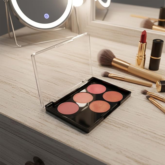 2 Pack Black Base Clear Lid Magnetic Eyeshadow Palette - Image 5