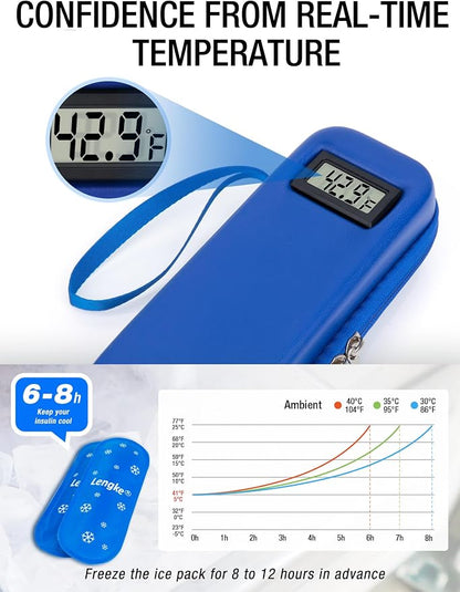 Insulin Cooler Travel Case TSA Approved, Temperature Display Insulin TravelCase - Image 3