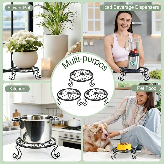 Kylinbigda Metal Plant Stand Indoor/Outdoor, Low Corner Plant Stand, Decoration - Image 6