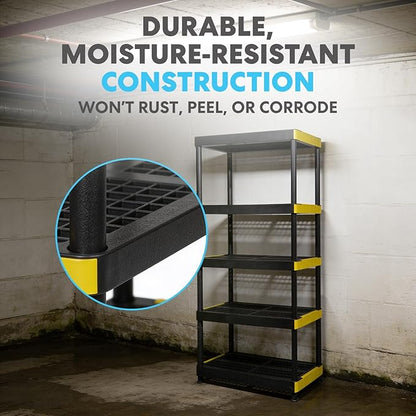 Simpli-Magic 5-Tier Heavy Duty Plastic Storage Shelving Unit, Garage & Basement - Image 5
