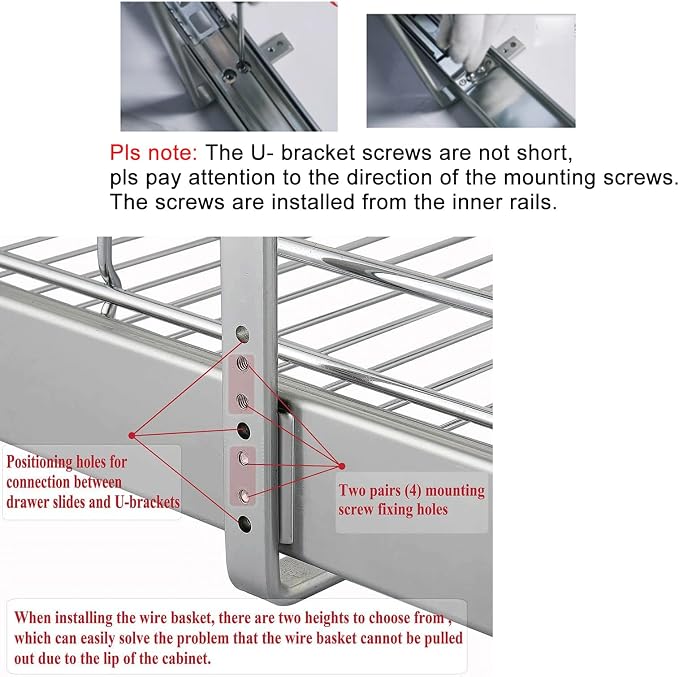 DINDON Pull Out Cabinet Organizer, Heavy-Duty Metal Sliding Drawer Shelf - Image 5