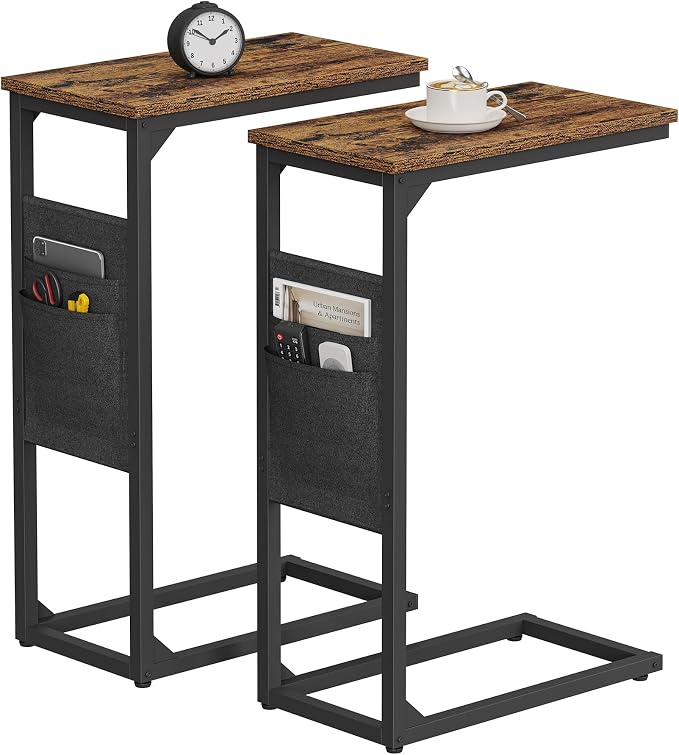 TUTOTAK C Shaped End Table, Side Table by ChoosetutotakFurnitureBuildYourCozyHome