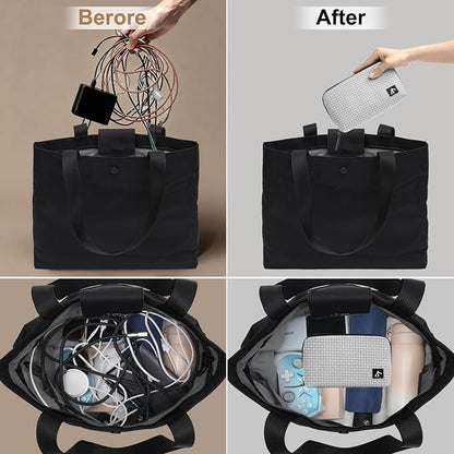 simtoper Small Electronics Organizer Travel Case – Slim Travel Cable Pouch - Image 6