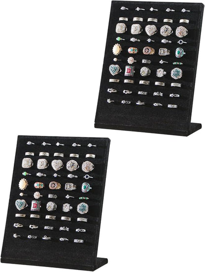 Ring Board Display Stand, Velvet Jewelry Earring Organizer Holder by Ausalivan