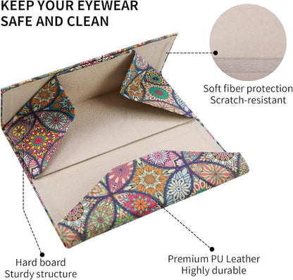 Foldable Glasses Case, Magnetic PU Leahter Sunglasses Case, Cute Hard Shell - Image 4