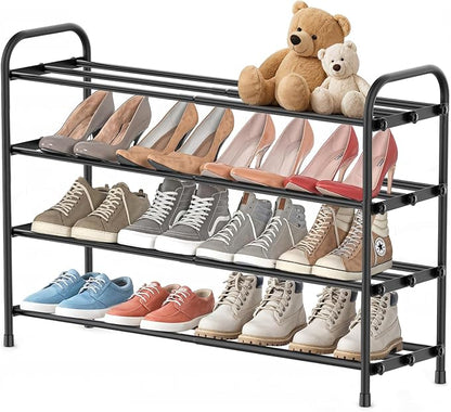 INSMART 4-Tier Expandable Shoe Rack, Stackable and Adjustable Shoes Organizer by makeyourlifeclean