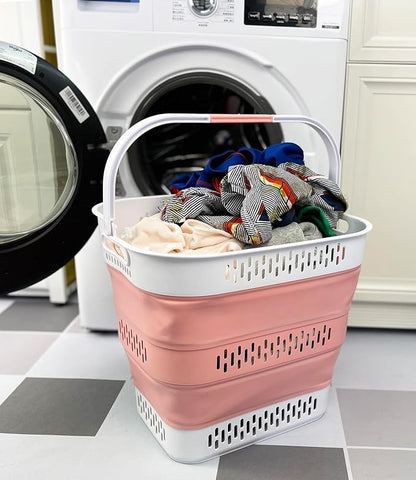 SAMMART 40L Collapsible Plastic Laundry Basket - Image 3