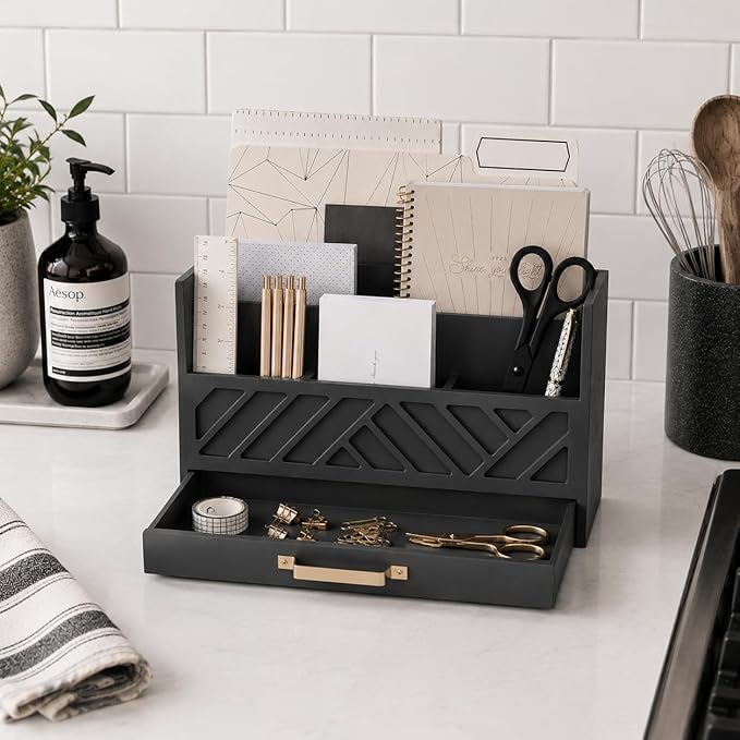 BLU MONACO | Wooden Mail Organizer - Image 6