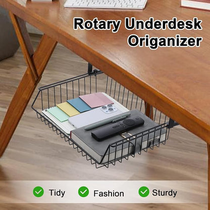 Under Desk Drawer, Slide Out Design, No Drill Metal Under Desk Cable Management - Image 4