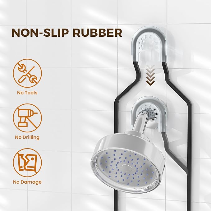 REINHARDT Shower Caddy Hanging for Handheld Showerheads Adjustable Split Shower - Image 8