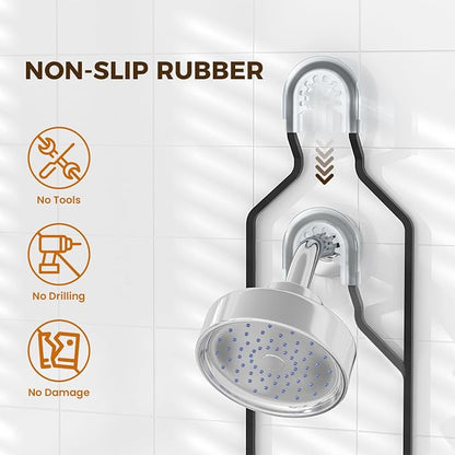 REINHARDT Shower Caddy Hanging for Handheld Showerheads Adjustable Split Shower - Image 8